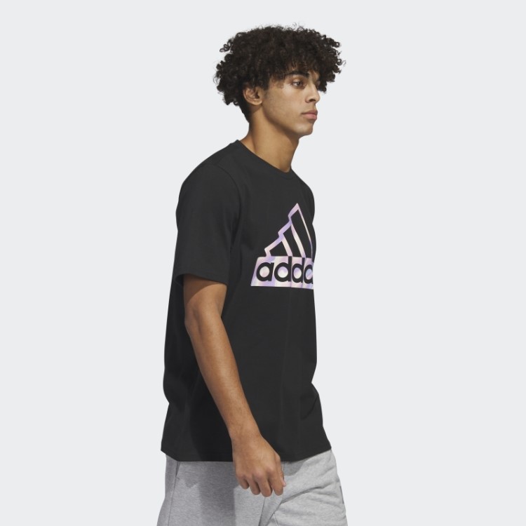 Camiseta De Manga Curta Com Gráfico Future Icons Elegante E Preta Adidas