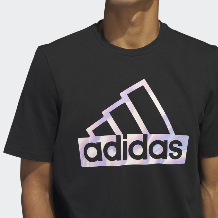 Camiseta De Manga Curta Com Gráfico Future Icons Elegante E Preta Adidas