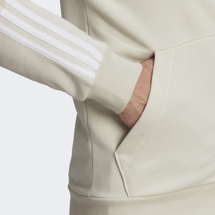 Adidas Essentials Moletom Com Capuz E Zíper Nas Três Listras Em Alumínio