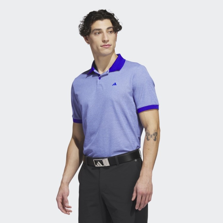 Camisa Polo De Golfe No-show Azul Adidas Ultimate365