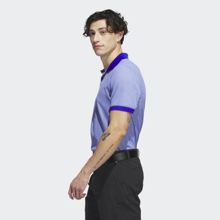 Camisa Polo De Golfe No-show Azul Adidas Ultimate365