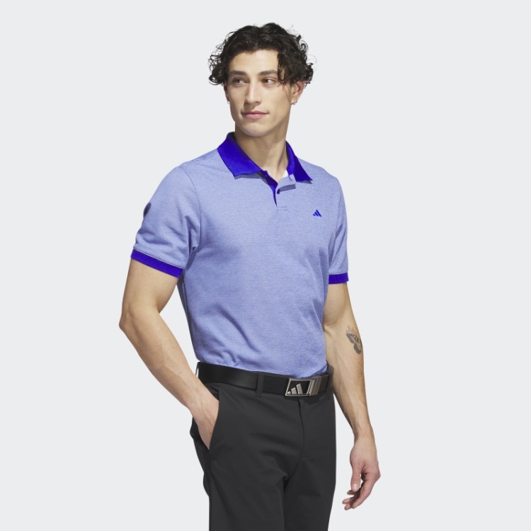 Camisa Polo De Golfe No-show Azul Adidas Ultimate365