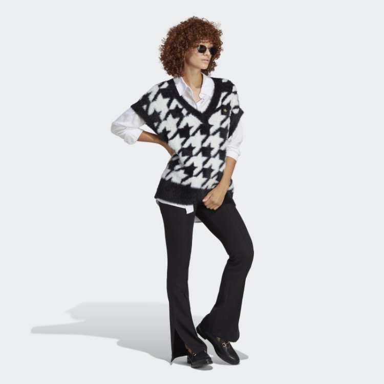 Colete Houndstooth Preto Adidas