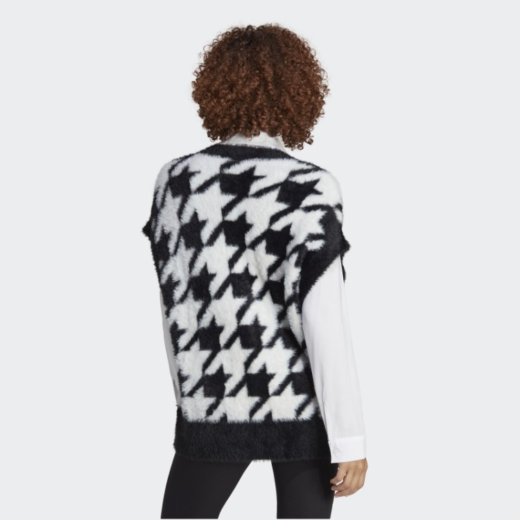 Colete Houndstooth Preto Adidas