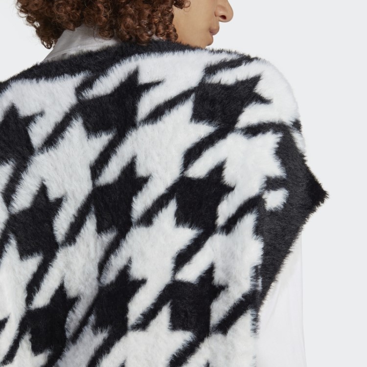 Colete Houndstooth Preto Adidas