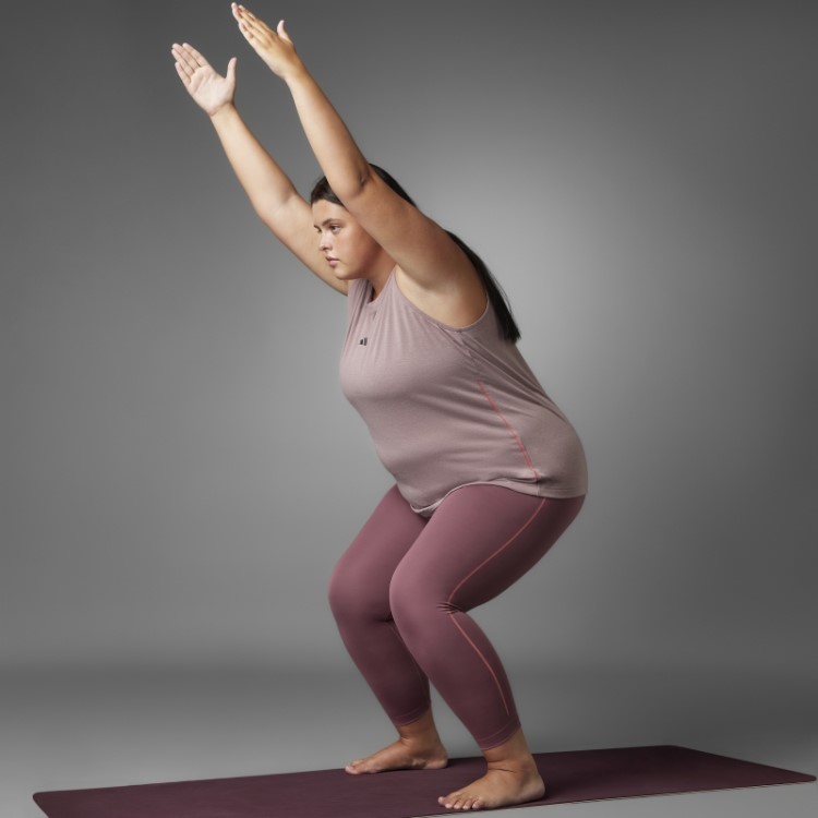 Regata De Yoga Adidas Authentic Balance (tamanho Grande) Roxa