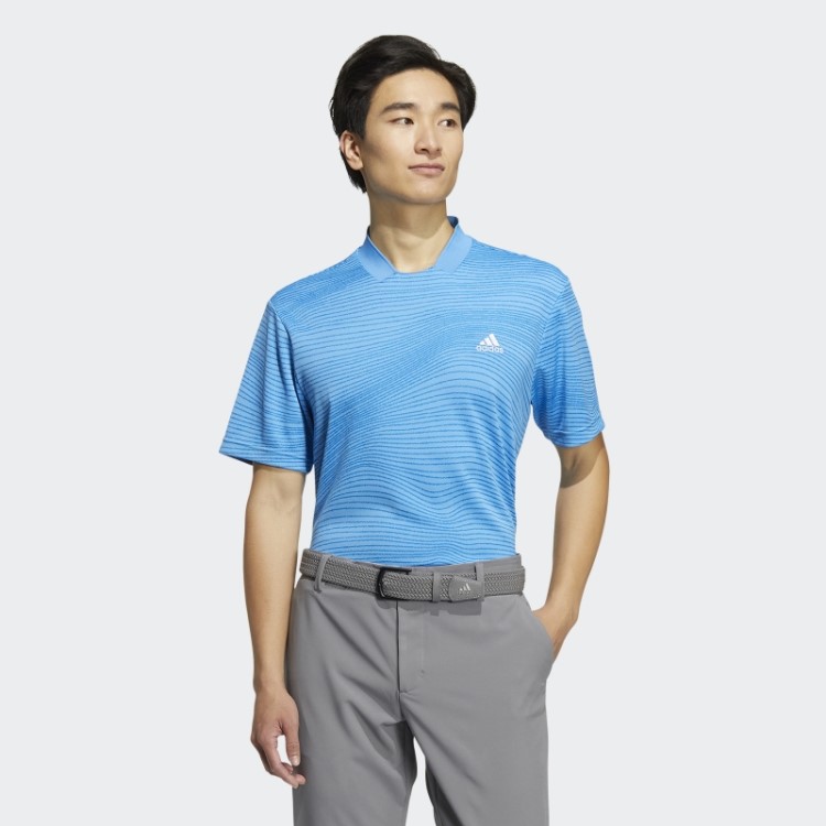 Feito Para Ser Refeito Camisa Gola Canelada Azul Adidas