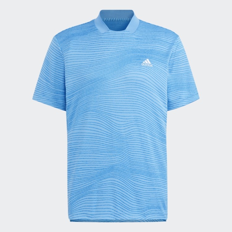 Feito Para Ser Refeito Camisa Gola Canelada Azul Adidas