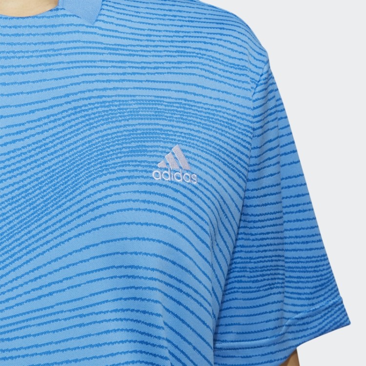 Feito Para Ser Refeito Camisa Gola Canelada Azul Adidas