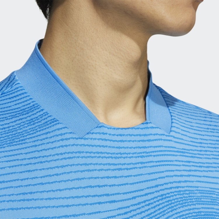 Feito Para Ser Refeito Camisa Gola Canelada Azul Adidas