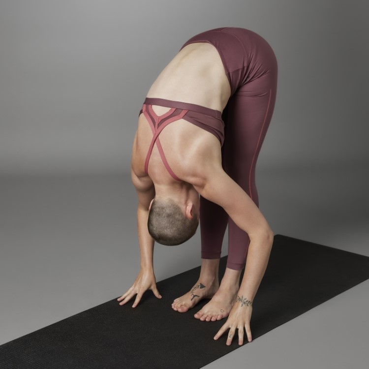 Elegante Sutiã De Suporte Leve Para Yoga Adidas Authentic Balance Cor De Vinho