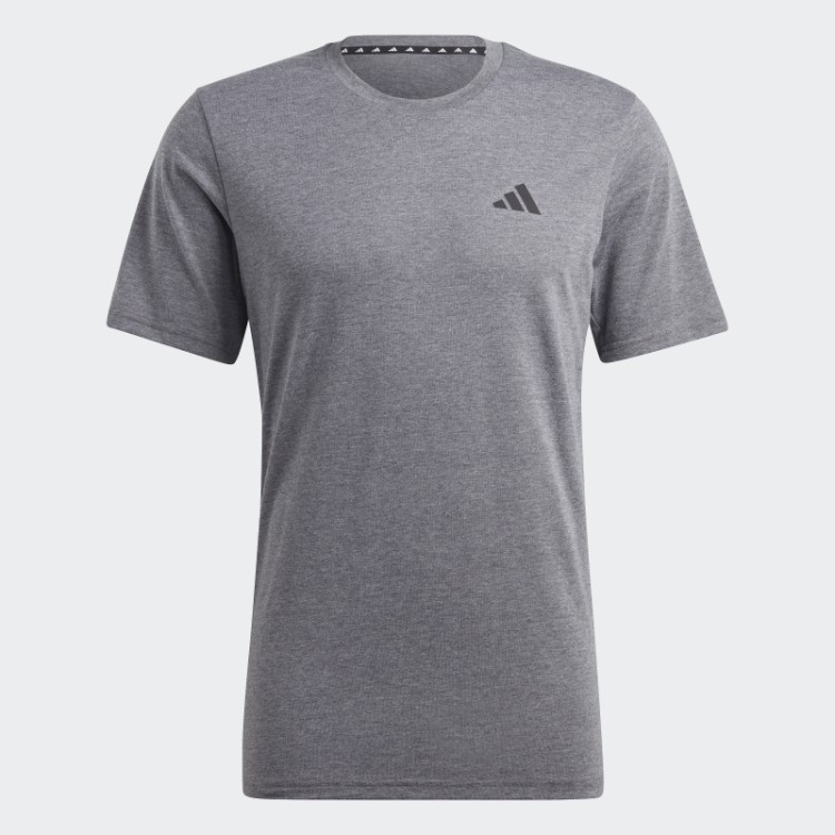 Camiseta De Treino Adidas Cinza Escuro Heather Train Essentials Feelready