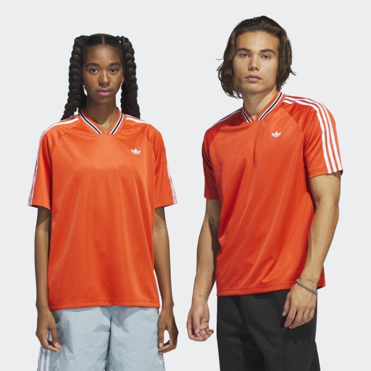 Camisa Vermelha Adidas Espinha De Peixe (sem Gênero)