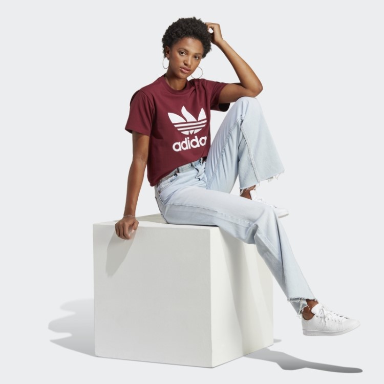 Camiseta Vermelha Adicolor Classics Com Trevo Adidas