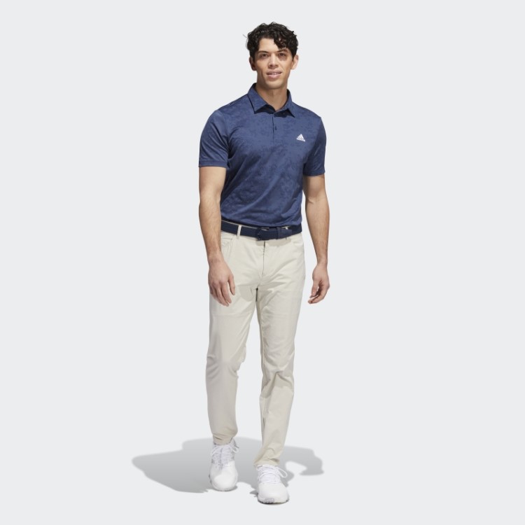 Camisa Polo Jacquard Azul Marinho Adidas