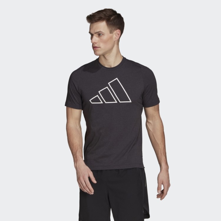 Adidas Train Icons Camiseta De Treino De 3 Barras Preta