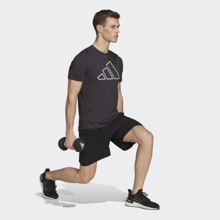 Adidas Train Icons Camiseta De Treino De 3 Barras Preta