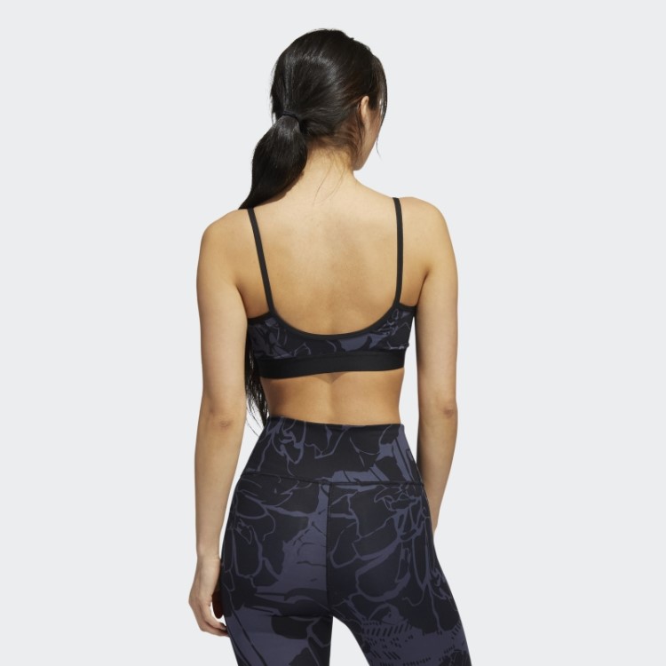Sutiã Leve Com Estampa Floral Adidas Navy