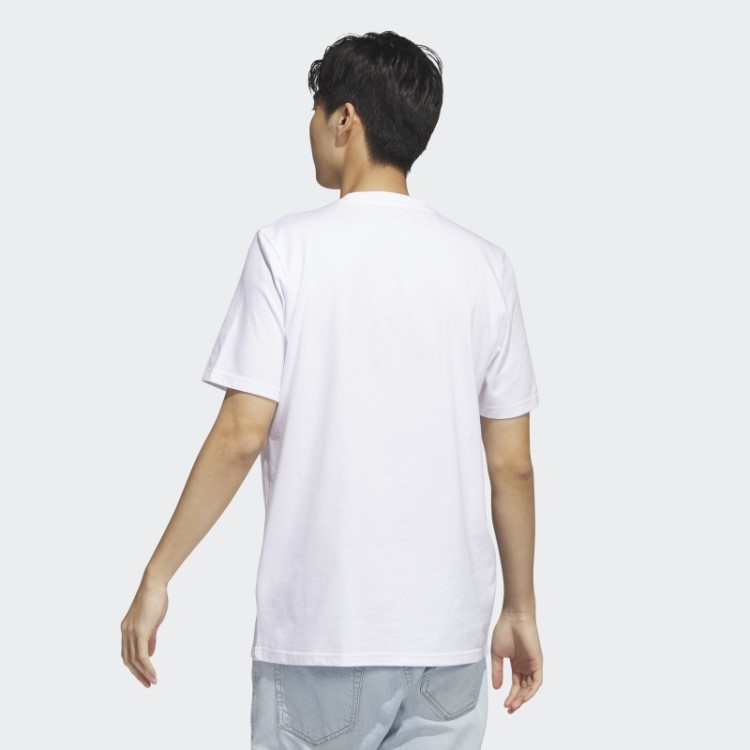 Camiseta Camuflada De Manga Curta Branca Adidas