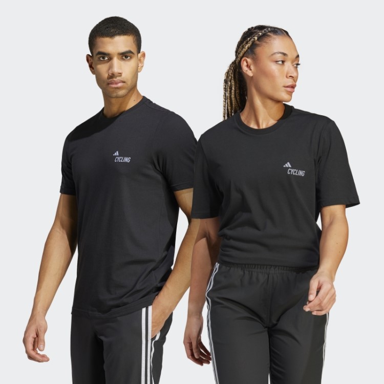 Camiseta Estampada De Ciclismo (gênero Neutro) Adidas Preta
