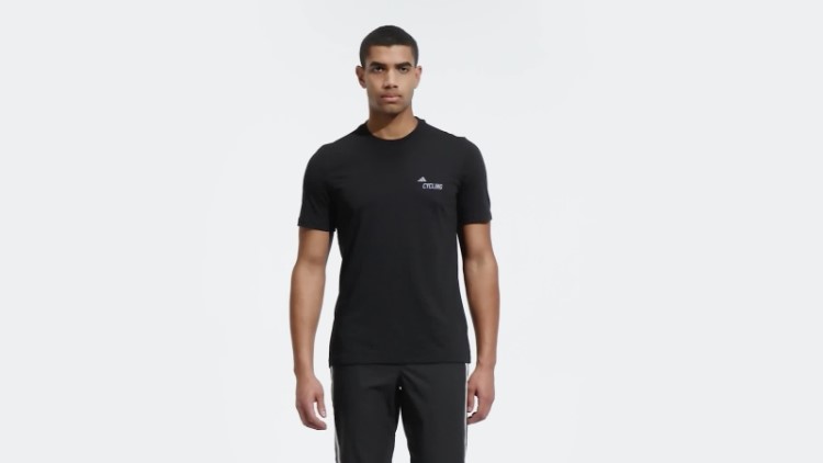 Camiseta Estampada De Ciclismo (gênero Neutro) Adidas Preta