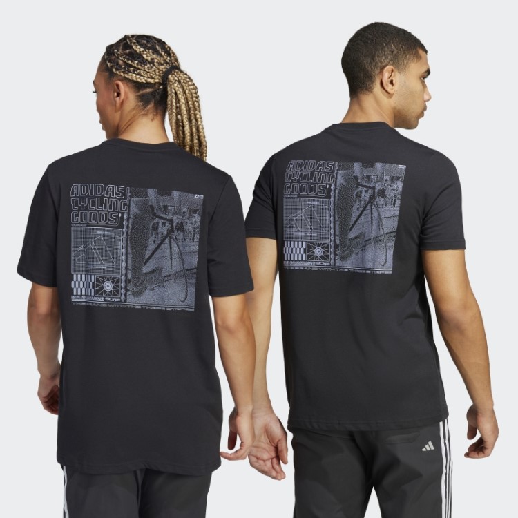 Camiseta Estampada Para Ciclismo (gênero Neutro) Preta Adidas