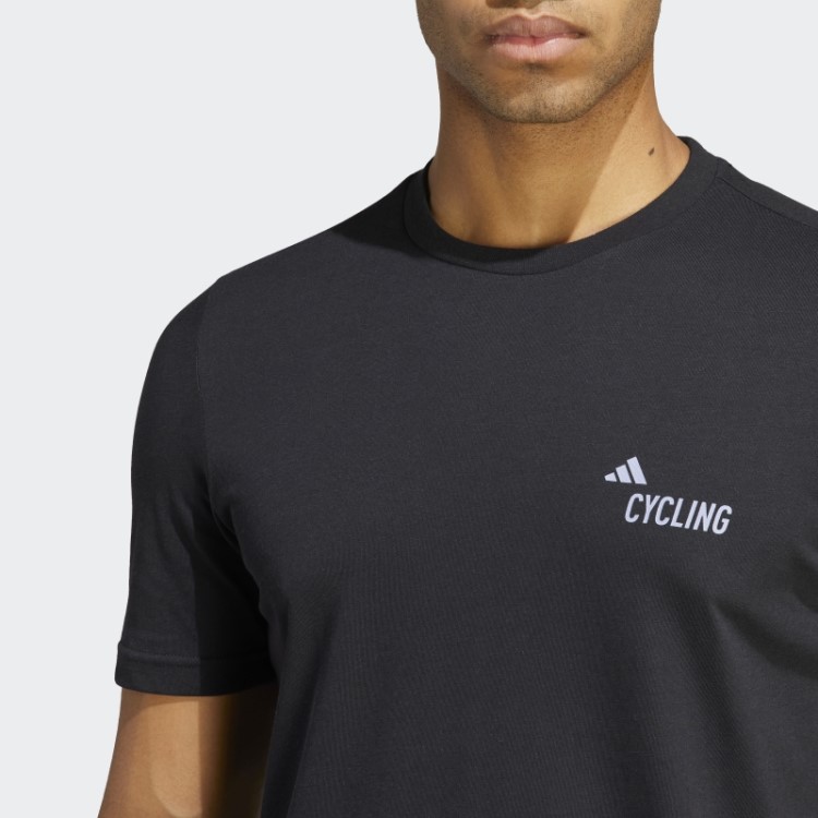 Camiseta Estampada Para Ciclismo (gênero Neutro) Preta Adidas