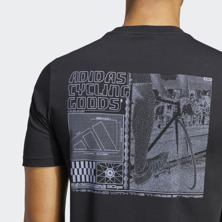 Camiseta Estampada Para Ciclismo (gênero Neutro) Preta Adidas