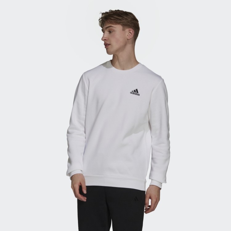 Moletom De Lã Essencial Branco Adidas