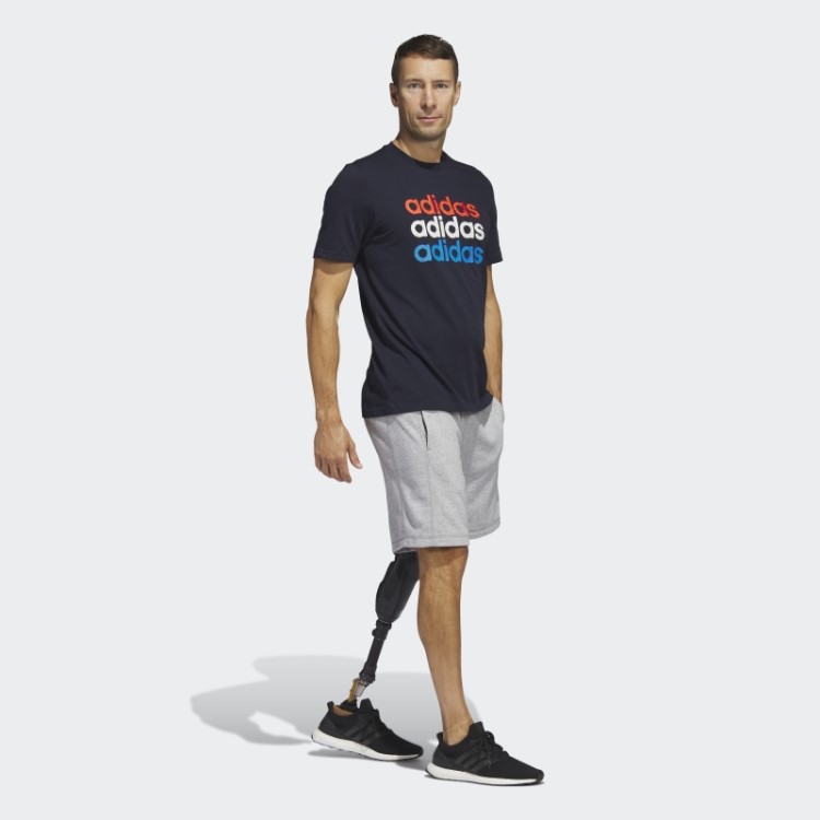 Camiseta Com Estampa Esportiva Multilinear Adidas Ink (manga Curta)
