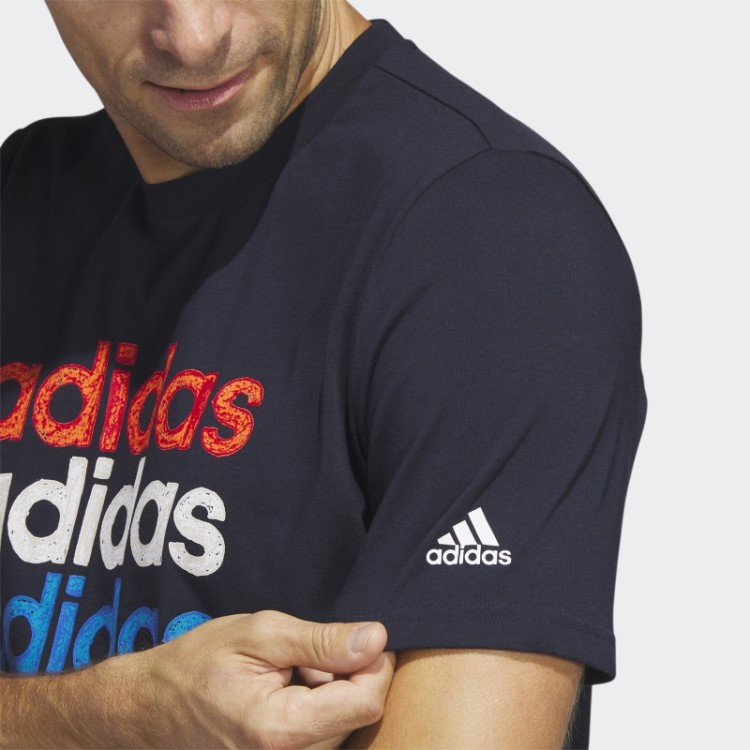 Camiseta Com Estampa Esportiva Multilinear Adidas Ink (manga Curta)