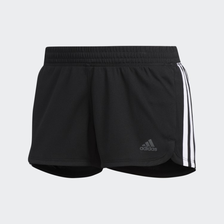 Bermuda De Malha Marcapasso Preta Com As Três Listras Adidas
