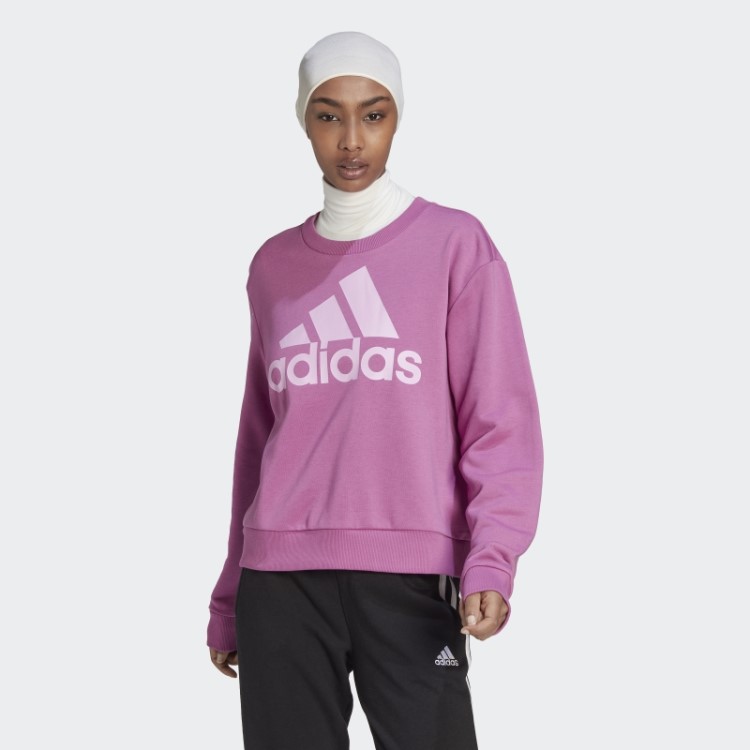 Lilás Adidas Essentials Logo Moletom Solto