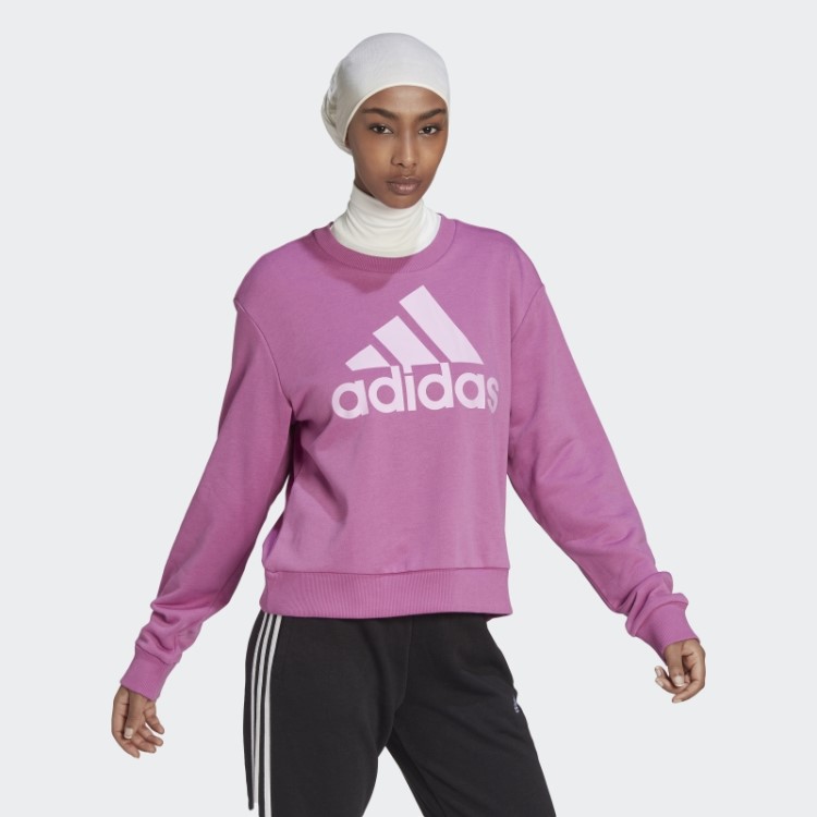 Adidas Essentials Logo Moletom Solto Lilás
