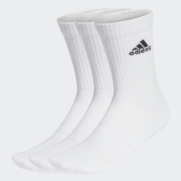 Adidas Meias Acolchoadas Da Tripulação 3 Pares Preto Quente