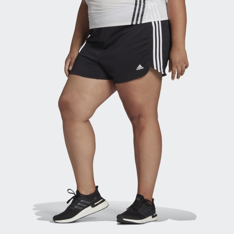 Short De Malha Com As Três Listras Adidas Pacer Preto (tamanho Grande)