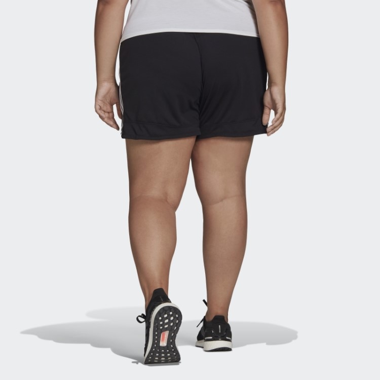 Short De Malha Com As Três Listras Adidas Pacer Preto (tamanho Grande)