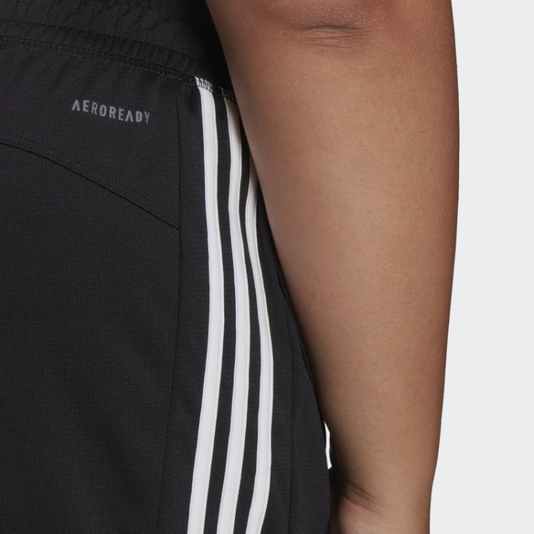 Short De Malha Com As Três Listras Adidas Pacer Preto (tamanho Grande)
