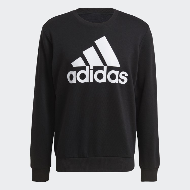 Fashion Adidas Essentials Moletom Com Logo Grande Branco