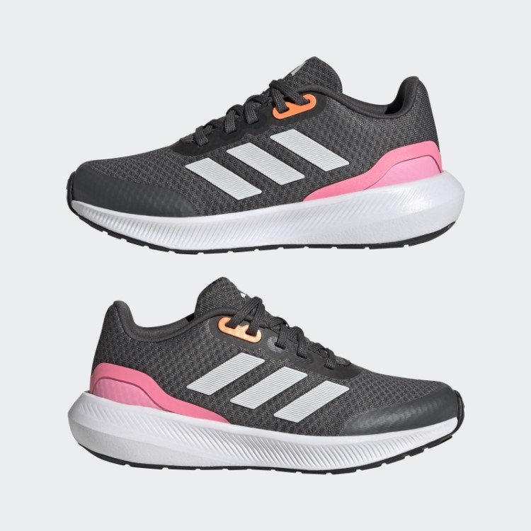 Tênis Esportivo Cinza Adidas Falcon 3 Com Cadarço