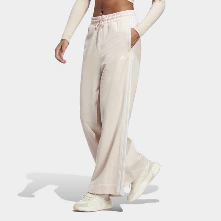 Essentials 3 Listras French Terry Calça Larga Quartz Adidas