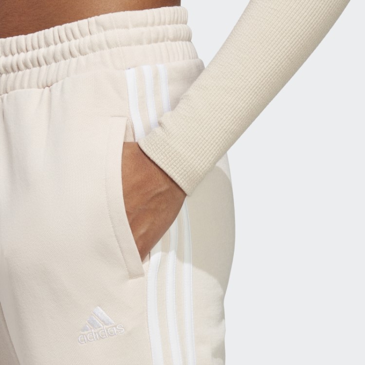 Essentials 3 Listras French Terry Calça Larga Quartz Adidas