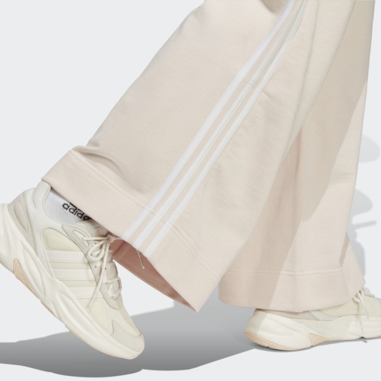 Essentials 3 Listras French Terry Calça Larga Quartz Adidas