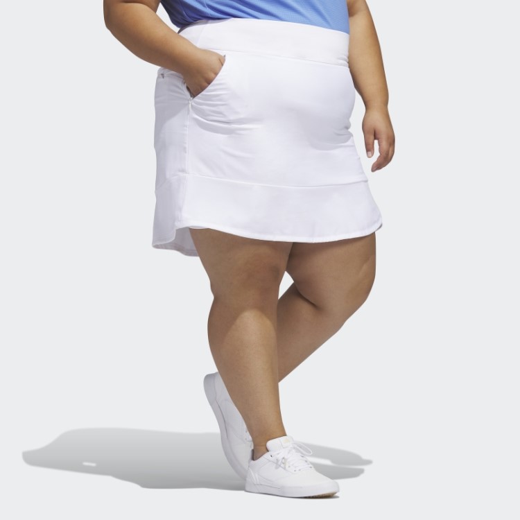 Adidas Babados Skort (tamanho Grande) Branco