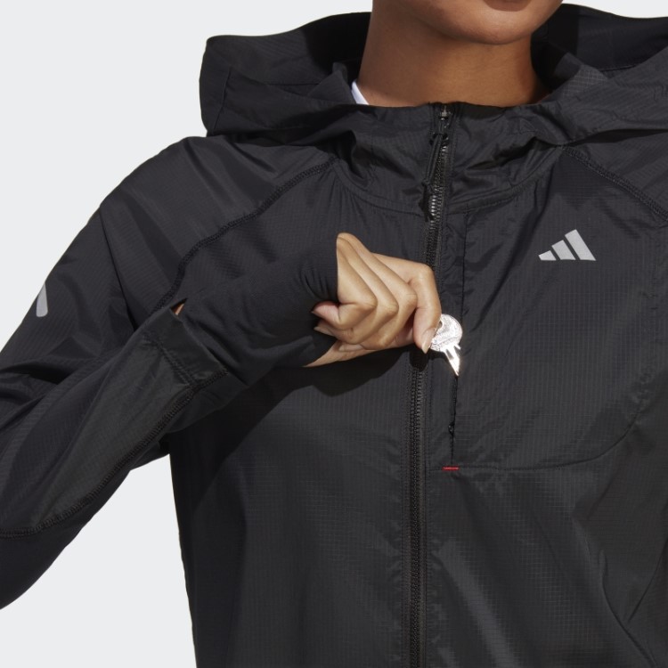 Jaqueta De Corrida Rápida Adidas Preta