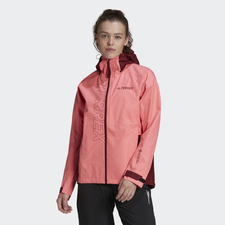 Jaqueta De Chuva Adidas Terrex Gore-tex Paclite Vermelho ácido