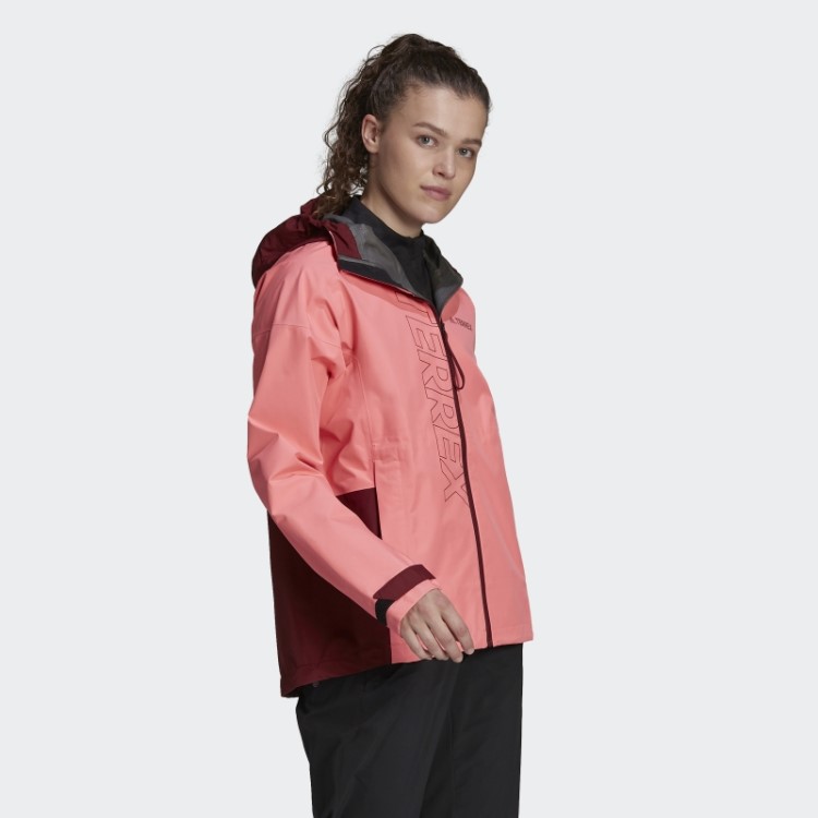 Jaqueta De Chuva Adidas Terrex Gore-tex Paclite Vermelho ácido