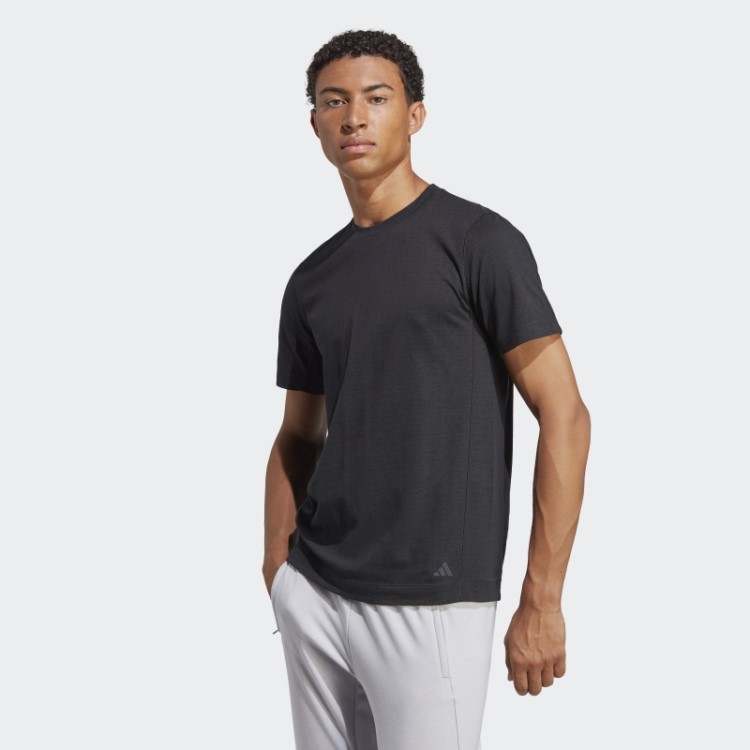 Camiseta Elegante Para Treino De Ioga Adidas Preta