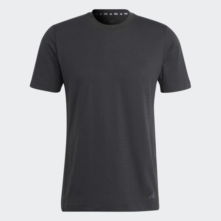 Camiseta Elegante Para Treino De Ioga Adidas Preta