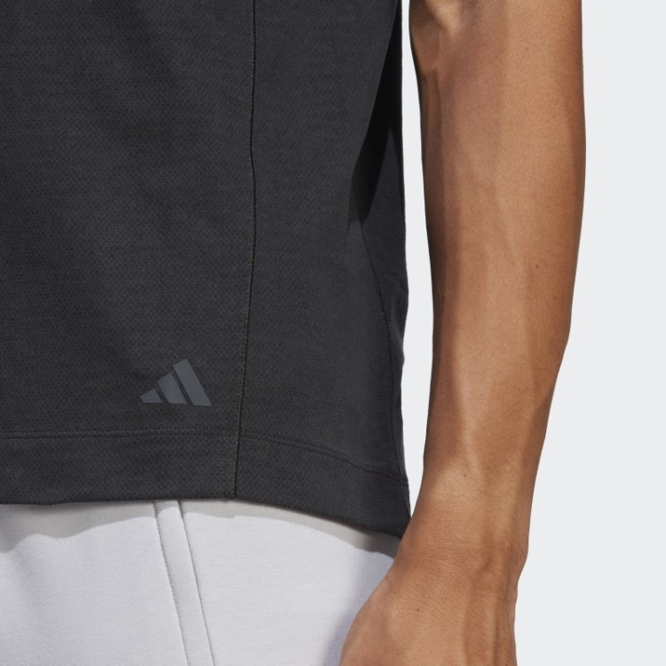 Camiseta Elegante Para Treino De Ioga Adidas Preta